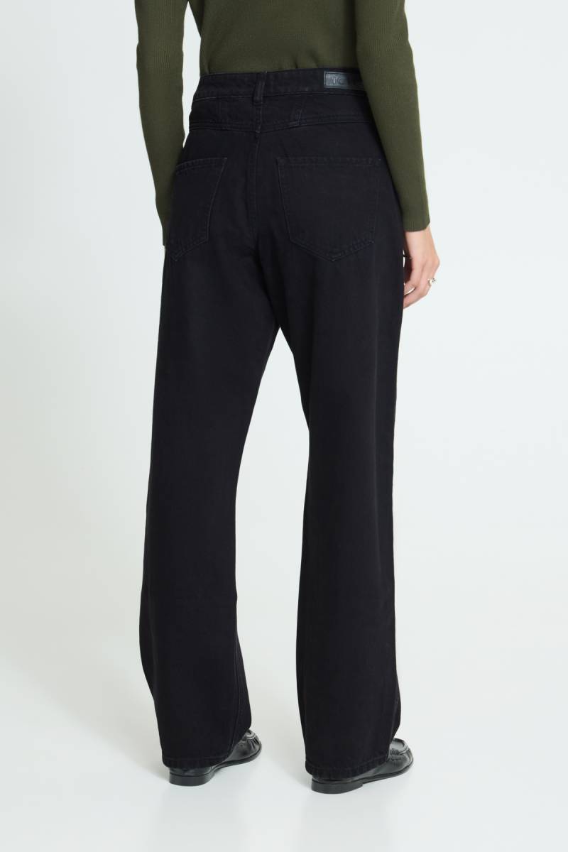 ichi ihjulia straight pants black sketchshop