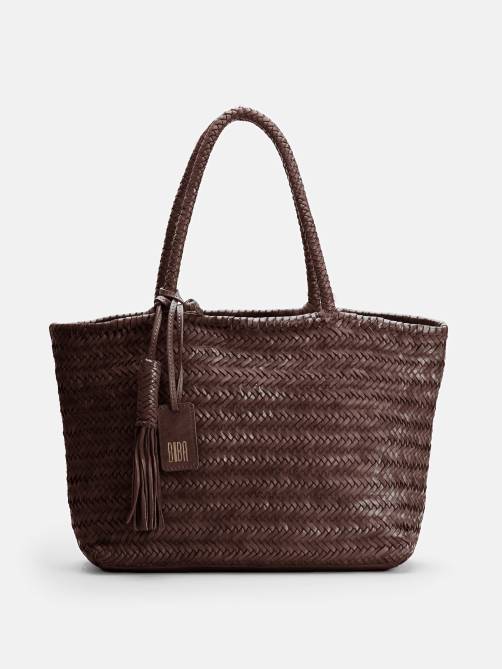 biba perkins leather shoulder bag dark brown sketchshop