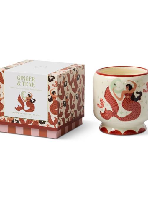 paddywax mermaid moon ceramic soy candle ginger teak sketchshop