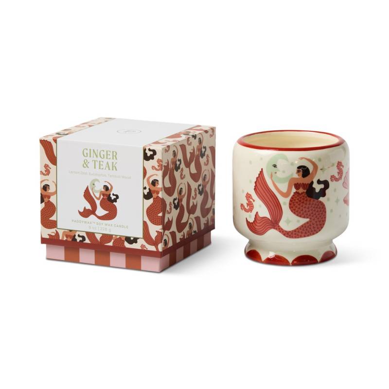 paddywax mermaid moon ceramic soy candle ginger teak sketchshop