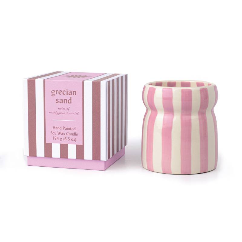 paddywax cabana striped candle grecian sand sketchshop