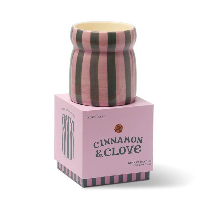 paddywax cabana striped candle cinnamon clove sketchshop