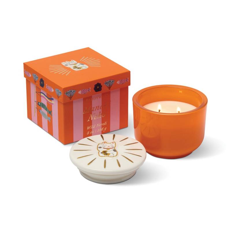 paddywax charmed maneki neko lid chilli pepper mango sketchshop