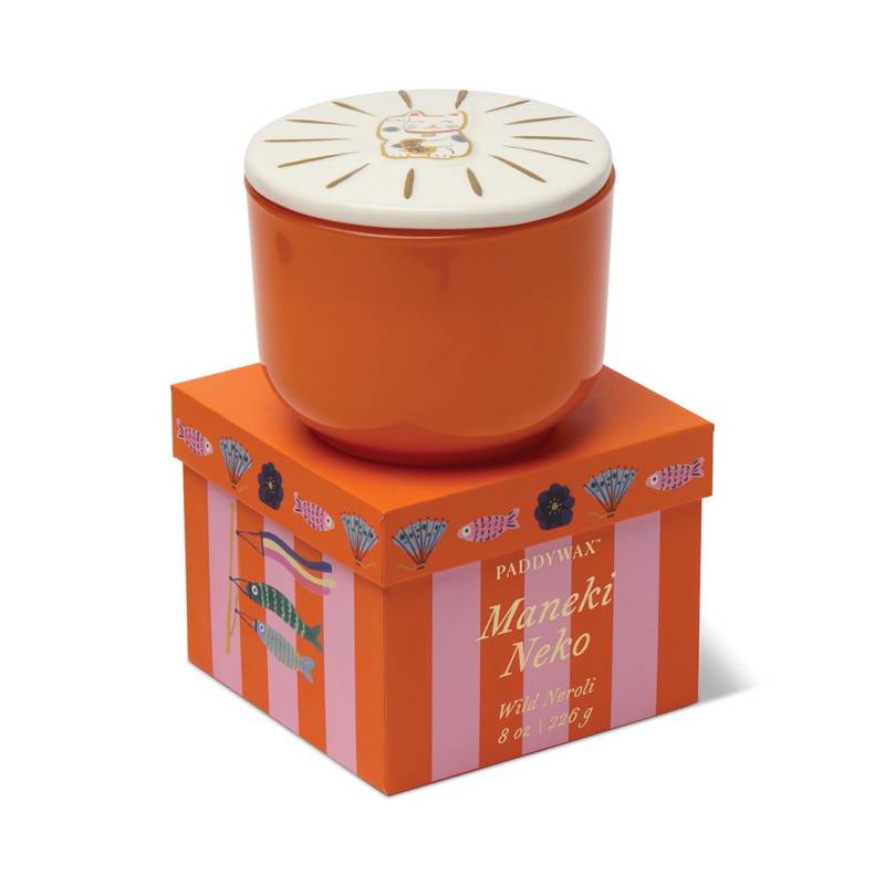 paddywax charmed maneki neko lid chilli pepper mango sketchshop