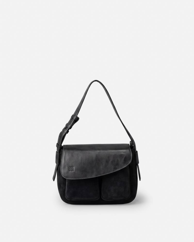 biba blunt leather shoulder bag black sketchshop