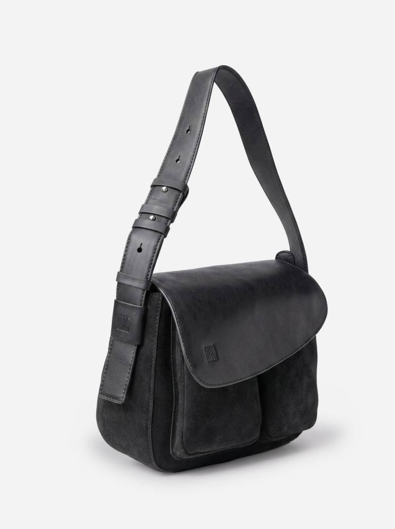 biba blunt leather shoulder bag black sketchshop