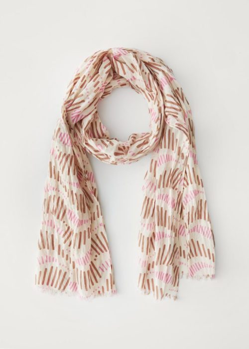 yerse print cotton scarf pink sketchshop