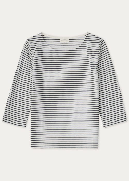 yerse striped organic cotton tshirt navy sketchshop